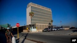 La embajada de EEUU en La Habana, vista el 4 de enero de 2023.