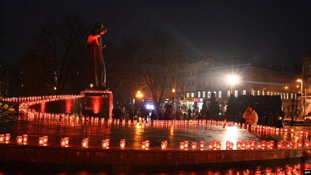 "Holodomor" ngày 26 tháng 11, 2022, tại Lviv, Ukraine.