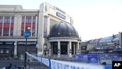 FILE- Brixton O2 Academy where police are investigating why a large crowd tried to force their way into the concert hall, critically injuring four people in London, Dec. 16, 2022.