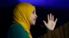 FILE - U.S. Congresswoman Ilhan Omar speaks to a crowd of her constituents in St. Paul, Minnesota, Nov. 9, 2022. The Somalia-born lawmakers is currently on a visit to her native country.