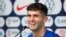 Christian Pulisic of the United States attends a press conference before a training session at Al-Gharafa SC Stadium, in Doha, Dec. 1, 2022.