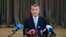 Former Czech Republic's Prime Minister and presidential candidate Andrej Babis addresses media during a press conference in Pruhonice, Czech Republic, Jan. 9, 2023. 