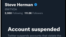 Twitter users on Dec. 15, 2022, were sharing this image of the notice posted on the account of VOA's Steve Herman. 