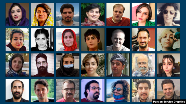 شماری از روزنامه‌نگاران بازداشت‌شده در ایران 