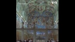 教宗在梵蒂冈为13个婴儿主持洗礼仪式 