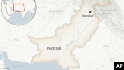 FILE - Map of Pakistan showing Islamabad.