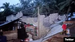Sebanyak 92 rumah warga Kabupaten Kepulauan Tanimbar, Provinsi Maluku, mengalami kerusakan saat gempa berkekuatan 7,5 magnitudo (M) terjadi pada Selasa dini hari (10/1), pukul 02.47 WIT. (Twitter/BNPB_Indonesia)