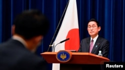 Japan's Prime Minister Fumio Kishida attends a press conference in Tokyo, Japan, on Dec. 16, 2022.