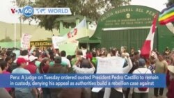 VOA60 World - Peruvian President Castillo to remain in custody