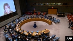 Dewan Keamanan PBB membahas konflik Ukraina-Rusia, di markas besar PBB di New York , 21 Oktober 2022. (ANGELA WEISS/AFP)
