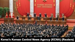 North Korean leader Kim Jong Un attends a session of the sixth enlarged meeting of the eighth Central Committee of the Workers' Party, in Pyongyang, Jan. 1, 2023.