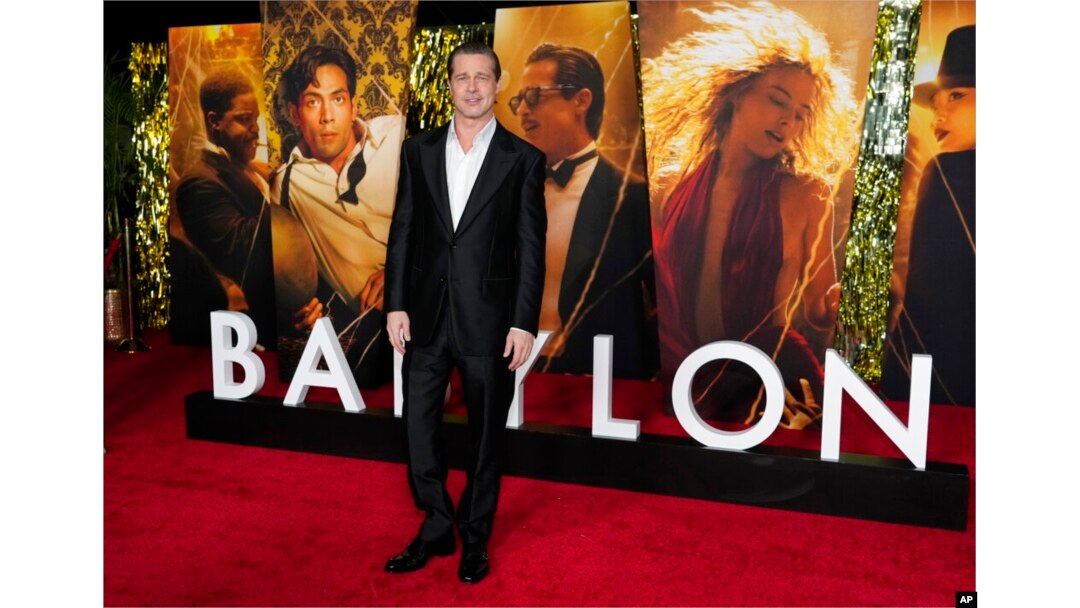Brad Pitt, sutradara di acara pemutaran perdana film "Babylon" di Academy Museum of Motion Pictures in Los Angeles (AP/Chris Pizzello)