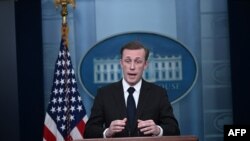 Penasihat Keamanan Nasional AS Jake Sullivan dalam pengarahan harian di Gedung Putih di Washington, DC, 12 Desember 2022. (Brendan SMIALOWSKI / AFP)