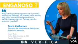 El comentario es engañoso. Estonia acogió a 64.000 refugiados ucranianos y les suministró vivienda, empleo, atención de la salud, educación y cursos de idioma estoniano. [Gráfico: VOA]