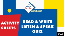 Let's Learn English with Anna Activity Sheets