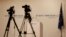 Video cameras set for start of news conference, Vienna International Center, May 14, 2014.