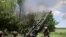 Ukraine Forces Fire Howitzers on Donetsk Frontline 