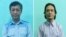 This combination photo created on June 3, 2022, shows undated handout photographs released by Myanmar's Military Information Team of democracy activist Kyaw Min Yu, left, also known as Ko Jimmy, and former lawmaker Phyo Zeya Thaw. 