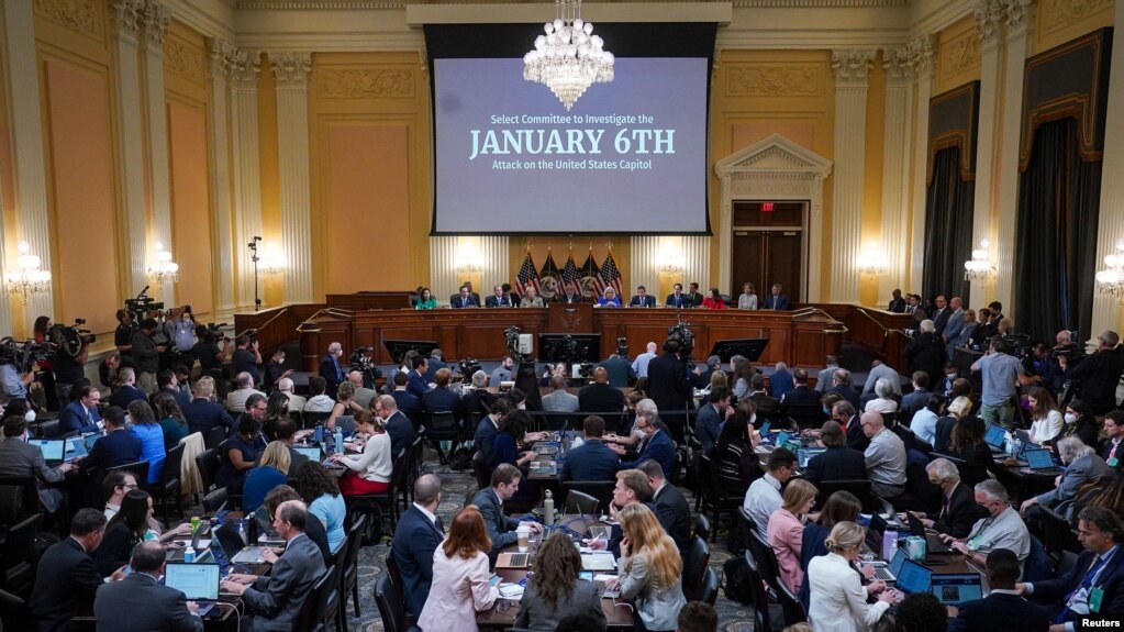 Prvi javni pretres o zaključcima Komisije za istragu upada u Kongres 6. januara održan je u udarnom večernjem terminu za američke medije, 9. juna 2022. (Foto: Reuters/Jabin Botsford)