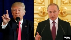 Tổng thống đắc cử Mỹ Donald Trump và Tổng thống Nga Vladimir Putin.