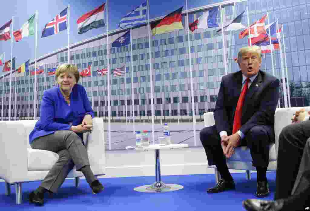 از دیگر دیدارهای مهم پرزیدنت ترامپ با صدراعظم آلمان بود.
