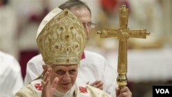 Paus Benedictus XVI di Vatikan (foto: dok.). Vatikan menyetujui pengangkatan Paul Liang Jiansen sebagai Uskup di Jiangmen, Tiongkok selatan.