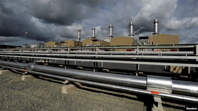 In this file photo, energy company RWE power's new gas-fired Pembroke Power Station, the largest of its type in Europe, is seen during its completion ceremony in Pembroke, Wales September 19, 2012. (REUTERS/Rebecca Naden///File Photo)