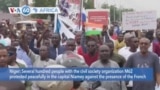  VOA60 Africa - M62 affiliated protesters march against French military in Niger