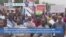VOA60 Africa - M62 affiliated protesters march against French military in Niger