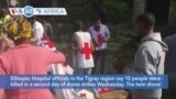 VOA60 Africa - Tigray's authorities say two airstrikes kill at least ten people