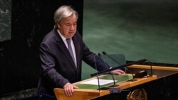FILE: Secretary-General of the United Nations Antonio Guterres addresses the General Assembly at the United Nations headquarters in New York. Taken 9.15.2022