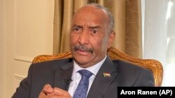 FILE: Sudan's General Abdel Fattah al-Burhan, answers questions during an interview, Thursday, Sept. 22, 2022, in New York. On February 2, Sudan and Israel announced they would "normalize" relations (diplomatic recognition).