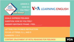LLE-A Lesson Plan - Lesson 3: How Do You Feel?