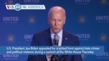VOA60 America - President Biden appeals for unity against hate-crimes