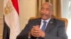 Le chef de l'État soudanais Abdel Fattah al-Burhane lors d'une interview, jeudi 22 septembre 2022, à New York, en marge de la 77e session de l'Assemblée générale des Nations unies. 