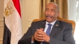 FILE: Sudan's General Abdel Fattah al-Burhan, answers questions during an interview. Taken Sept. 22, 2022, in New York