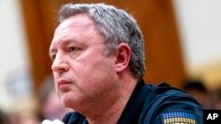 FILE - Ukraine Prosecutor General Andriy Kostin appears before a House Foreign Affairs Committee hearing on Russian war atrocities in Ukraine, on Capitol Hill in Washington, Sept. 21, 2022.