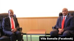 Somalia President with Sudan Leader