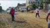 In this image made from video, medics attend the scene of an airstrike in Mekele, capital of the Tigray region of northern Ethiopia, Sept. 14, 2022. 