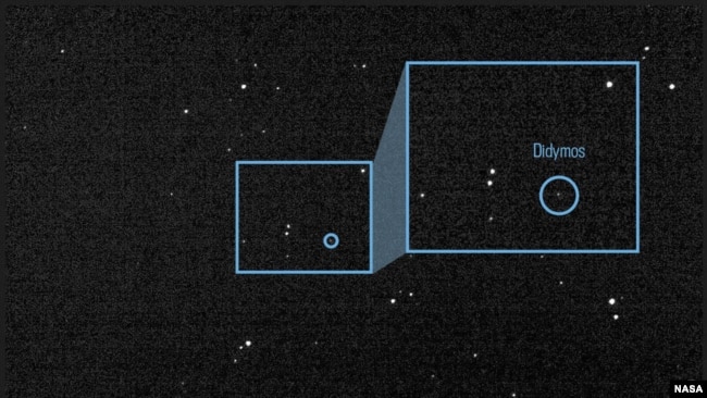 This image shows light from the asteroid Didymos and its orbiting moonlet Dimorphos. It is a combination of 243 images taken by the Didymos Reconnaissance and Asteroid Camera for Optical navigation (DRACO) on July 27, 2022. (Image Credits: NASA JPL DART Navigation Team)