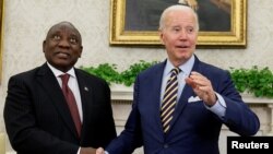 Mutungamiri weSouth Africa, VaCyril Ramaphosa, nemutungamiri weAmerica, VaJoe Biden