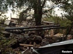 A view of Russian tanks captured by Ukrainian Armed Forces during a counteroffensive operation, amid Russia's attack on Ukraine, in Kharkiv region, Ukraine, is this handout picture released Sept. 13, 2022. (Press Service of the General Staff of the Ukrainian Armed Forces/Handout via Reuters)