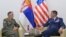 Komandant Komande za specijalne operacije Evropske komande Oružanih snaga Sjedinjenih Američkih Država general-major Stiven Edvards sastao se sa načelnikom Generalštaba Vojske Srbije generalom Milanom Mojsilovićem, u Beogradu, 16. septembra 2022. (Foto: Sajt Ministarstva odbrane)