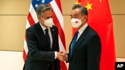 U.S. Secretary of State Antony Blinken meets with China's Foreign Minister Wang Yi during the 77th U.N. General Assembly, Sept. 23, 2022.