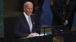 Predsjednik Joe Biden obraća se 77. zasjedanju Generalne skupštine UN u New Yorku, 21. septembra 2022. 
