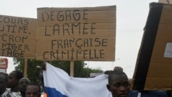 Manifestation anti-France, pro-Russie à Niamey