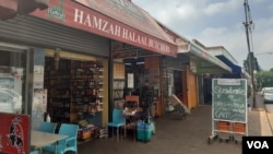 Eastern Temptations, a grocery store in Johannesburg's Emmarentia suburb, Sept. 21, 2022. (Kate Bartlett/VOA)