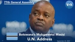 Botswana Mokgweetsi Masisi Addresses 77th UNGA