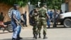 Burundi security officers - police and military - in Bujumbura