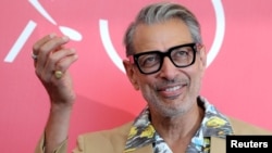 Actor Jeff Goldblum attends the photo call for the film "The Mountain" at the 75th edition of the Venice Film Festival in Venice, Aug. 30, 2018. 